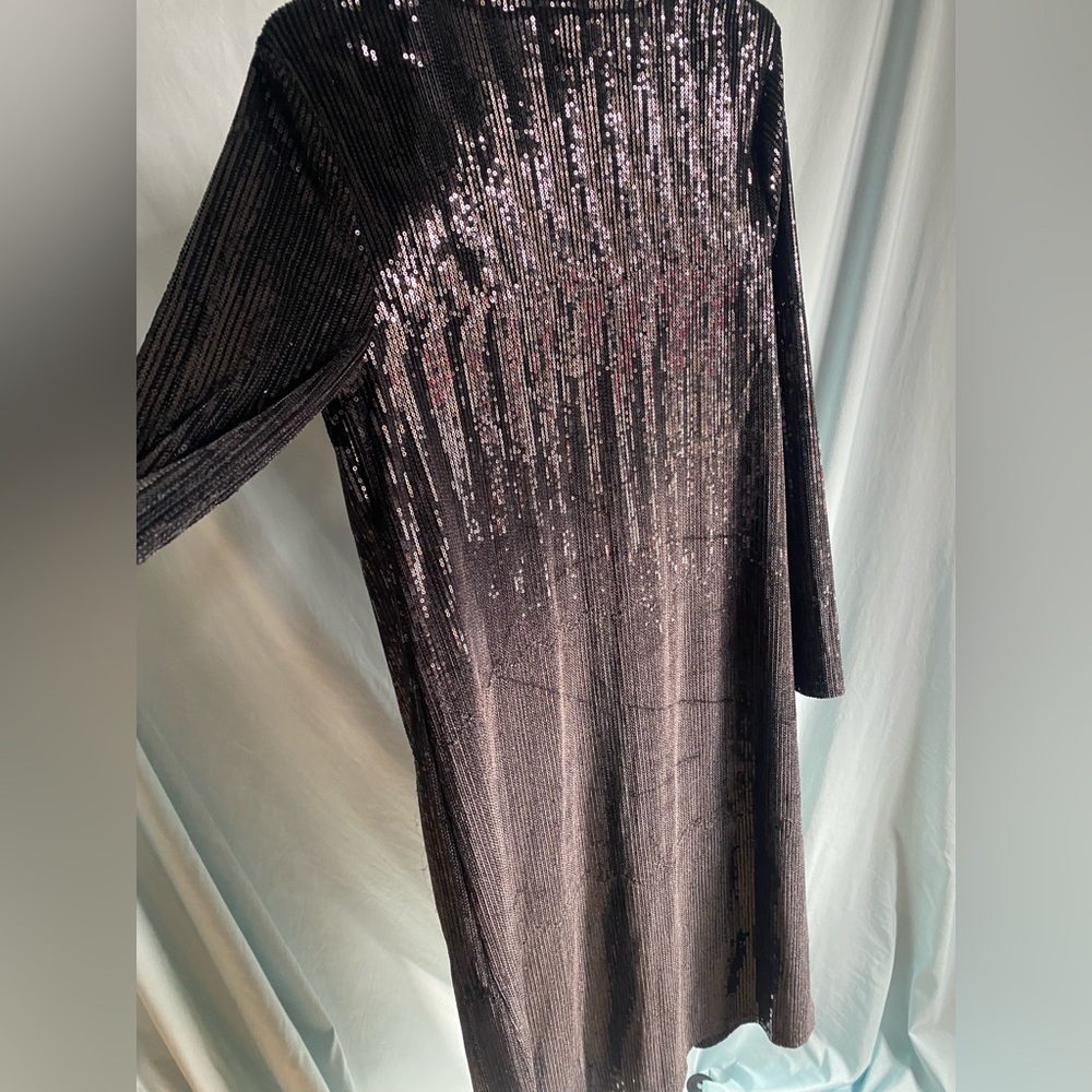 Cato Black Sequin Duster Jacket - image 5